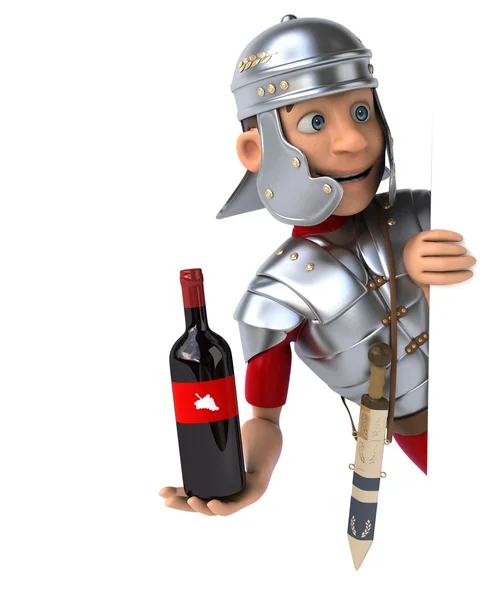 Soldat mit Wein — Stockfoto