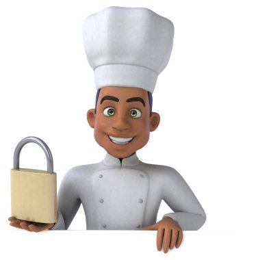 kilit işareti tutarak Şef