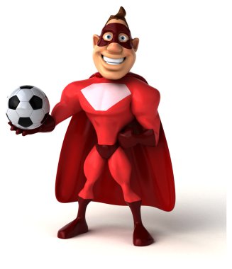  süper kahraman holding topu 