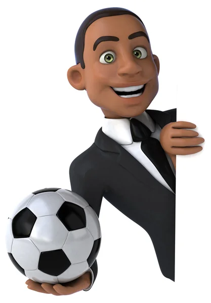 Businessman holding ball — Stock Photo, Image