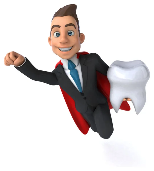 Biznesmen gospodarstwie zębów — Zdjęcie stockowe