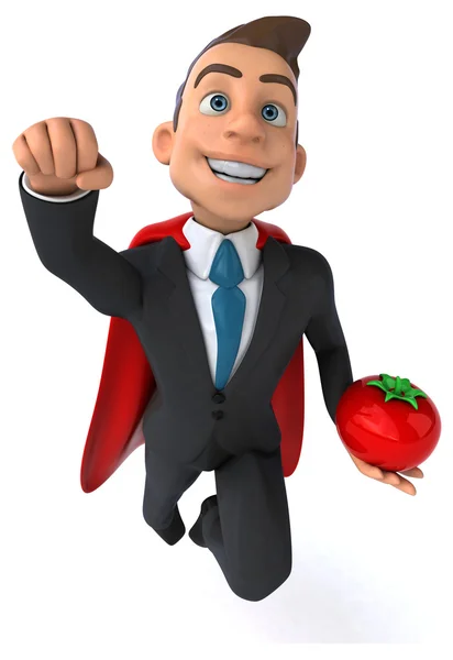 Businessman holding tomato — Stock Photo, Image