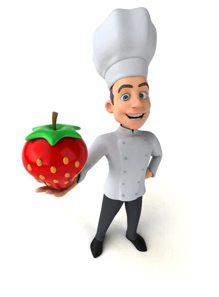 Chef holding strawberry — Stock Photo, Image