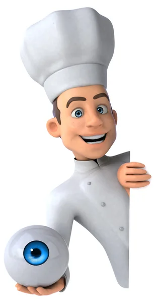 Chef holding human eye — Stock Photo, Image