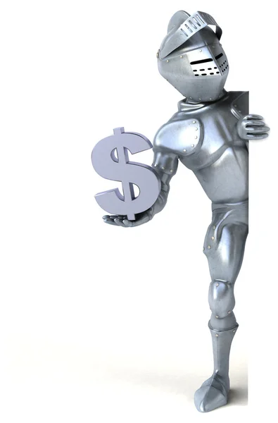 Knight dolar para işareti ile — Stok fotoğraf