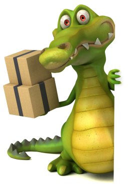 komik karikatür timsah