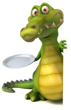 komik karikatür timsah