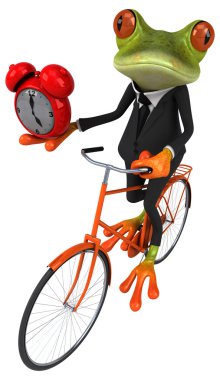 Kurbağa holding çalar saat