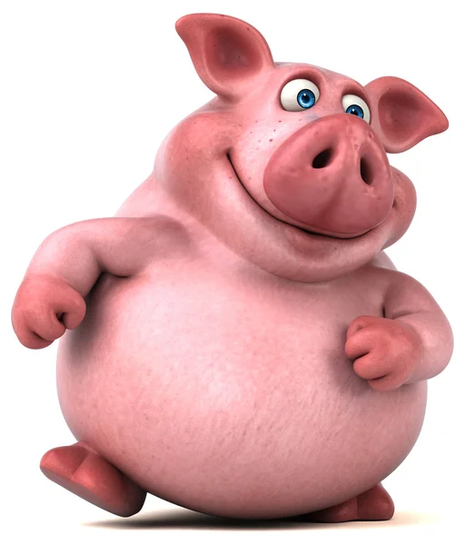 Cartoon pig posing — Stock Photo, Image