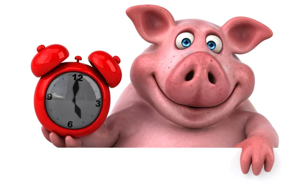豚保有カードと時計 — ストック写真