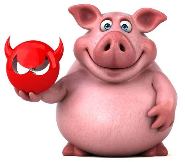 Świni gospodarstwa antywirusowe znak — Zdjęcie stockowe