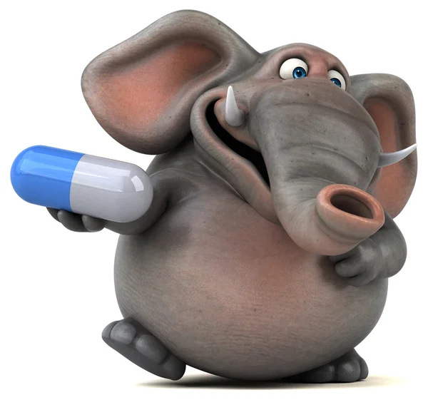 Слон держит таблетки — стоковое фото