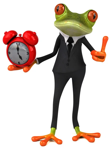 개구리 지주 알람 시계 — 스톡 사진