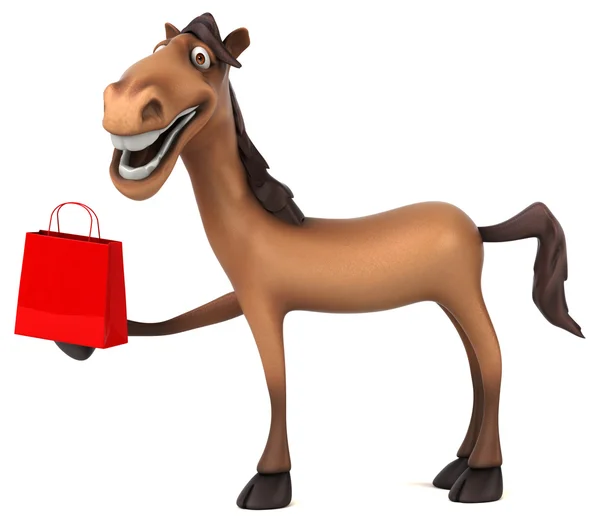 Häst innehav väska — Stockfoto