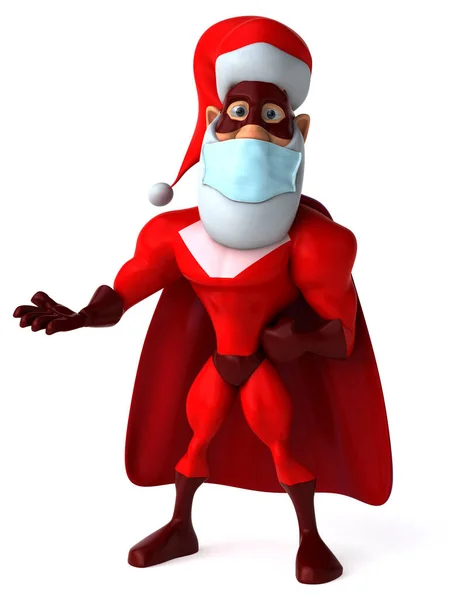 Fun Super Santa Claus Character Mask — Stock Photo, Image