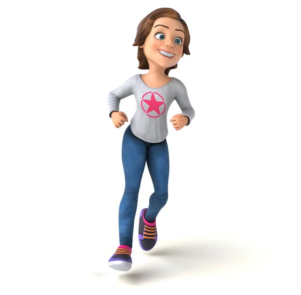 Diversión Personaje Dibujos Animados Chica Adolescente — Foto de Stock