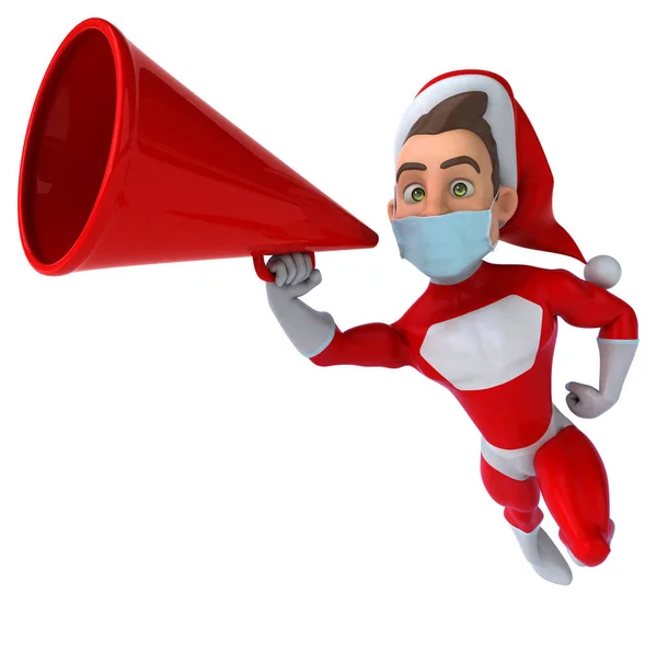 Fun Super Santa Claus Character Mask — Stock Photo, Image