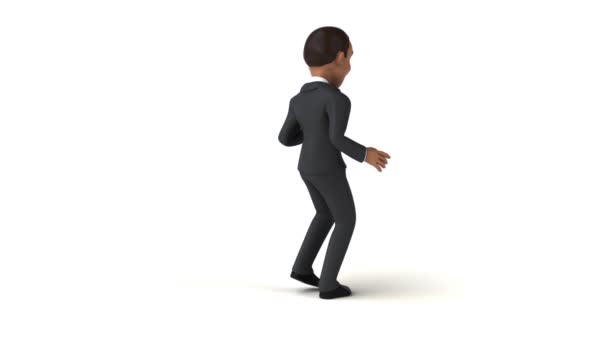 Zeichentrickfigur Geschäftsmann Tanzt Animation — Stockvideo