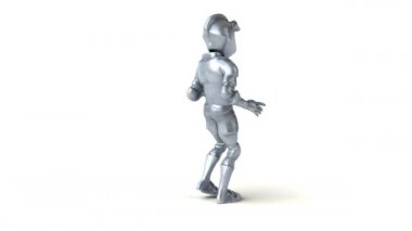 Komik çizgi film karakteri şövalye dansının animasyonu 