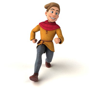 Bir ortaçağ tarihsel karakterinin 3D görüntüsü