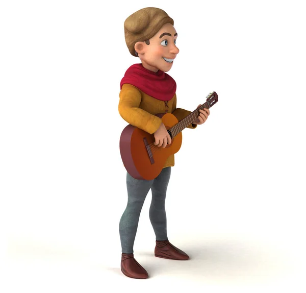 Illustration Medieval Historical Character Guitar — Stock Photo, Image