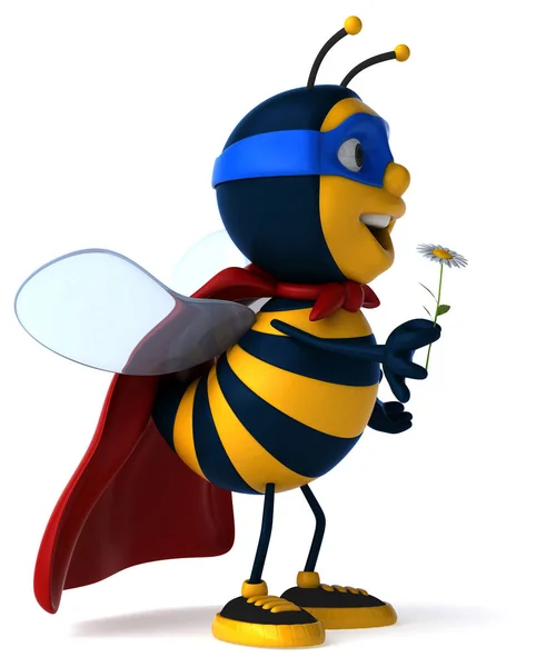 Веселий Персонаж Мультфільму Бджоли Ілюстрація — стокове фото