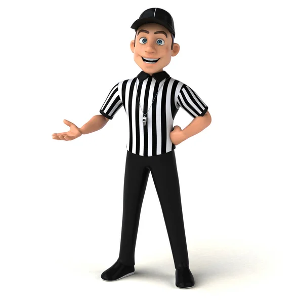 Divertimento Illustrazione Personaggio Dei Cartoni Animati Arbitro Americano — Foto Stock
