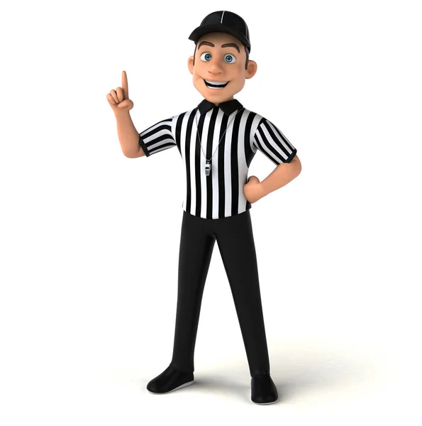 Fun Illustration Cartoon Character American Referee — Stock Photo, Image