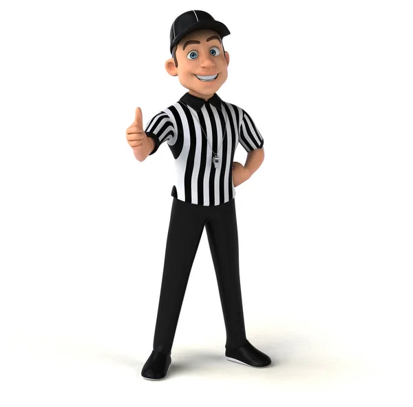 Fun Illustration Cartoon Character American Referee — Stock Photo, Image