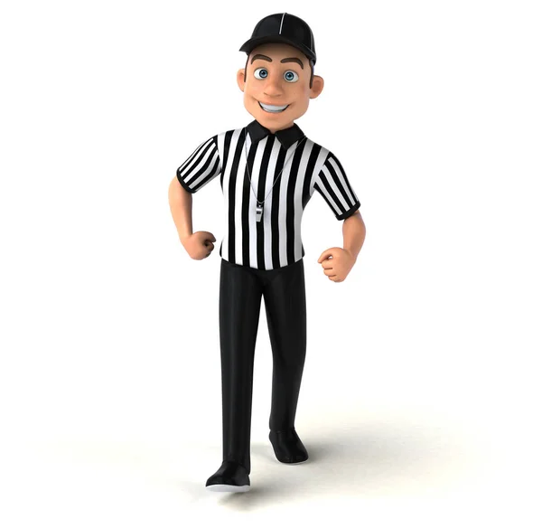 Fun Illustration Cartoon Character American Referee — Stock Photo, Image