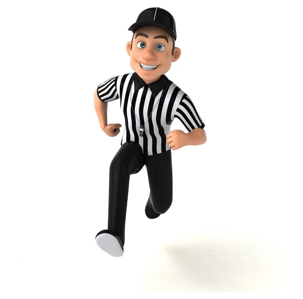 Fun Illustration Cartoon Character American Referee — Stock Photo, Image