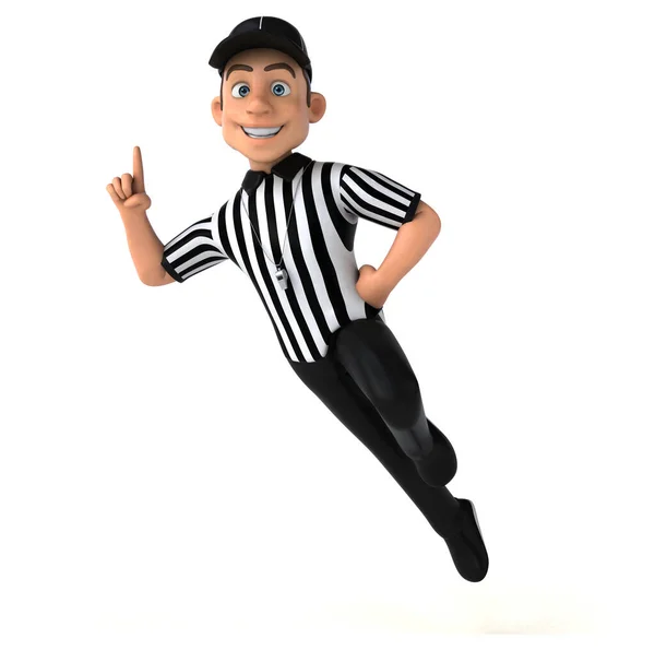 Fun Illustration American Referee White — Stock Photo, Image