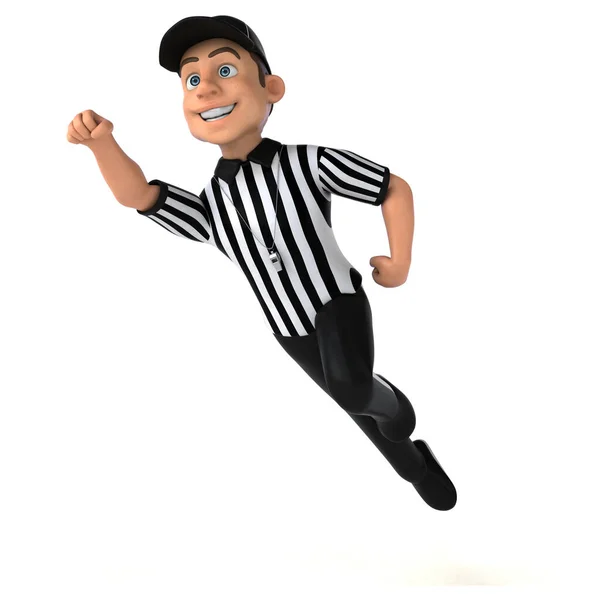 Fun Illustration American Referee White — Stock Photo, Image