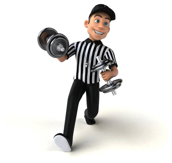 Fun Illustration American Referee Weights — Stock Photo, Image