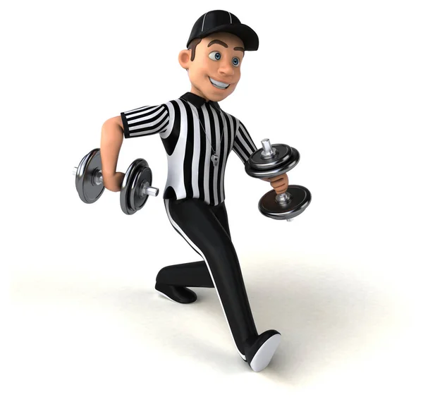 Fun Illustration American Referee Weights — Stock Photo, Image