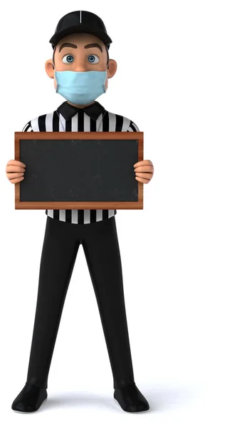 Fun Illustration American Referee Mask Chalkboard — Stock Photo, Image