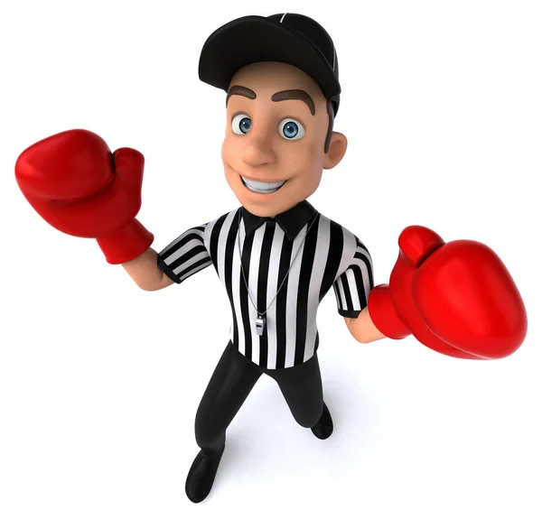 Fun Illustration American Referee Boxing — Stock Photo, Image