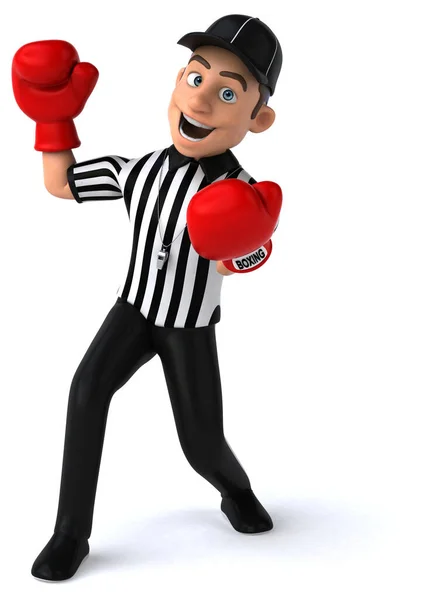 Divertimento Illustrazione Arbitro Americano Boxe — Foto Stock
