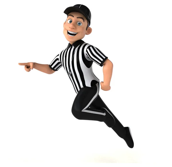 Fun Illustration American Referee Cartoon Character — Stock Photo, Image