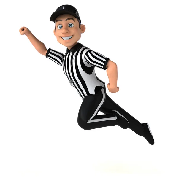 Fun Illustration American Referee Cartoon Character — Stock Photo, Image