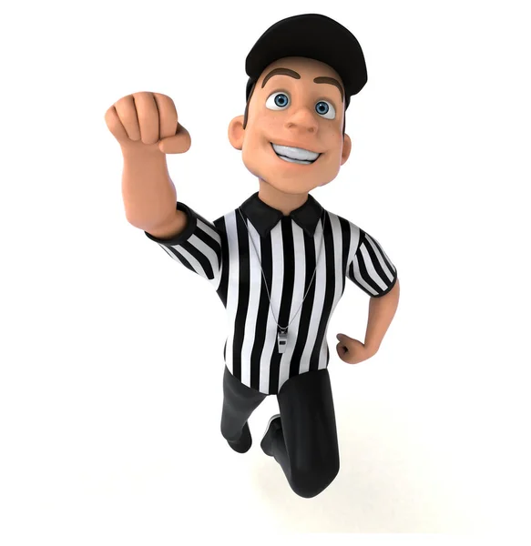 Kul Illustration Amerikansk Referee Tecknad Karaktär — Stockfoto