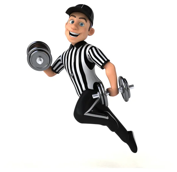 Fun Illustration American Referee Weights — Stock Photo, Image