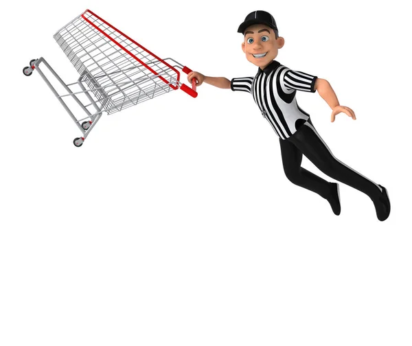 Fun Illustration American Referee Cart — Stock Photo, Image