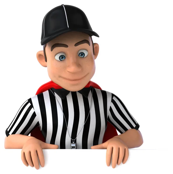 Kul Illustration Amerikansk Referee Tecknad Karaktär — Stockfoto