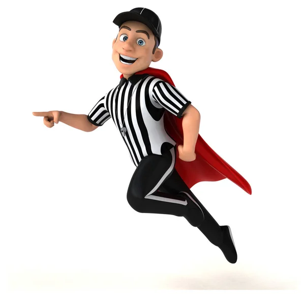 Kul Illustration Amerikansk Referee Tecknad Karaktär — Stockfoto