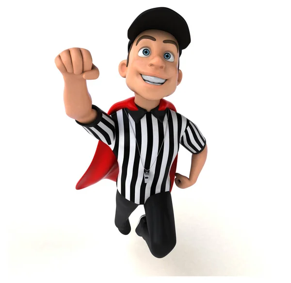 Kul Illustration Amerikansk Referee Tecknad Karaktär — Stockfoto