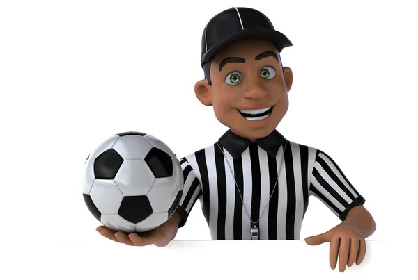 Zabawa Ilustracja Amerykańskiego Sędziego Piłką — Zdjęcie stockowe