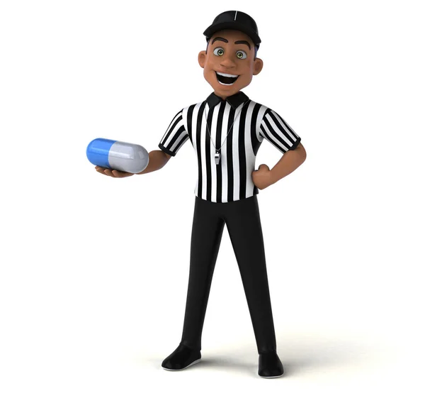 Fun Illustration American Referee Pill — Stock Photo, Image