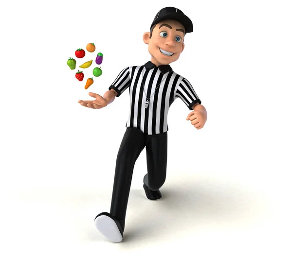 Fun Illustration American Referee Fruits — Stock Photo, Image