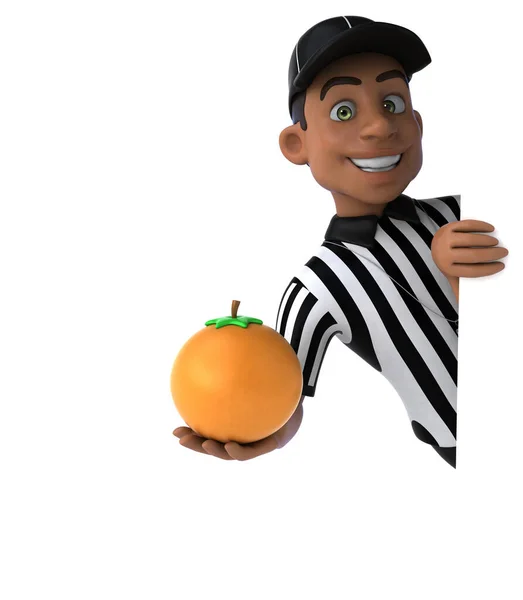Zabawa Ilustracja Amerykańskiego Sędziego Pomarańczowym — Zdjęcie stockowe